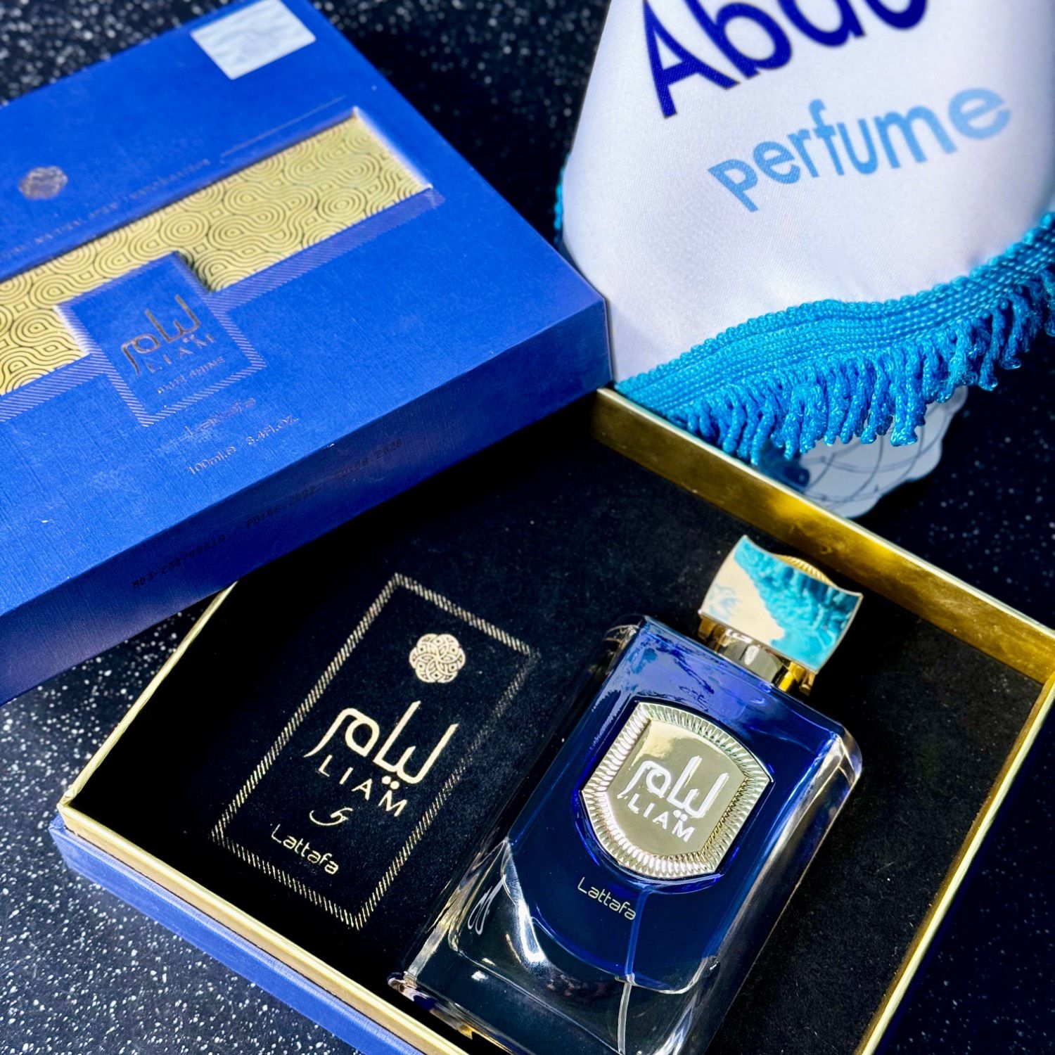 داخل جعبه عطر و ادکلن لطافه لیام بلو شاین